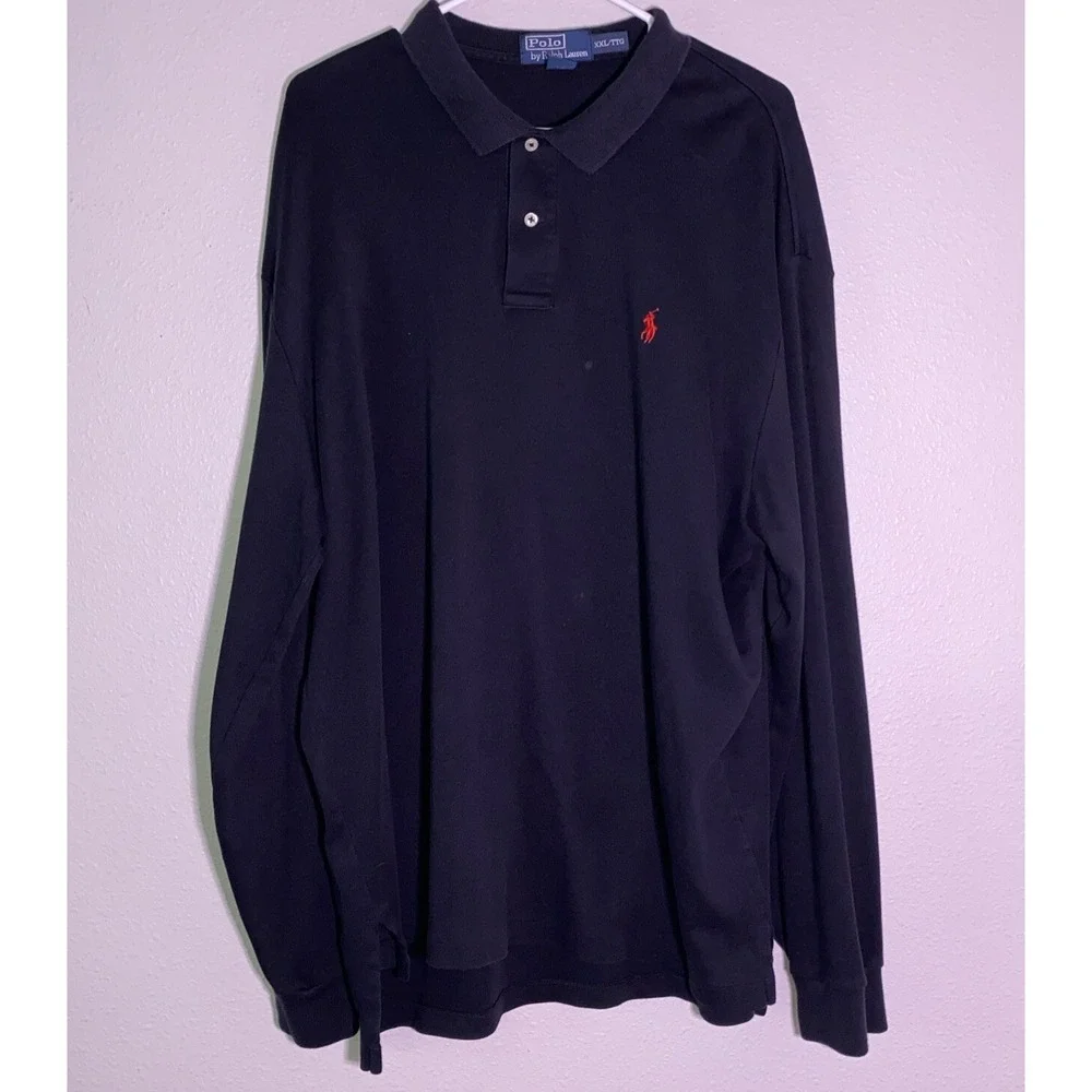 Ralph Lauren Polo Shirt Men XXL Black/Navy Pullover Set Rugby Red/Yellow Pony